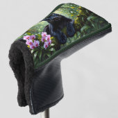 Zwarte panter in de jungle golfheadcover (3/4 voorkant)