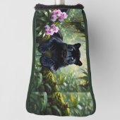 Zwarte panter in de jungle golfheadcover (Draai 90)