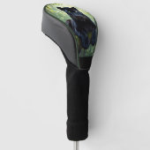 Zwarte panter in de jungle golfheadcover (Schuin)