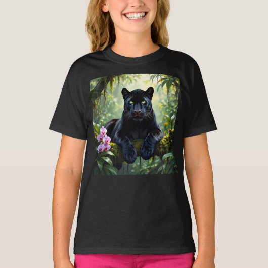 Zwarte Panter in de Jungle T-shirt (Voorkant)