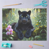 Zwarte panter in de jungle tissuepapier (Craft)