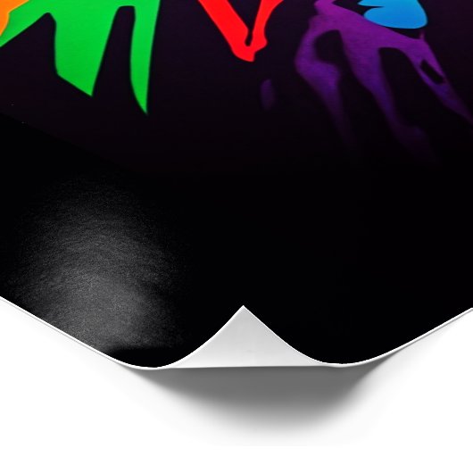 Zwarte panter in graffiti-stijl perfect poster (Hoek)