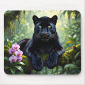 Zwarte panter in het Oerwoud Muismat (Voorkant)