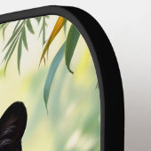 Zwarte panter in het Oerwoud Pickleball Paddle (Links Detail)