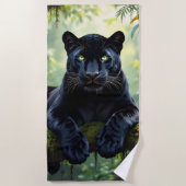 Zwarte panter in het Oerwoud Strandlaken (Voorkant)