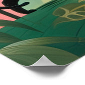 Zwarte panter in natuur poster (Hoek)