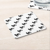 zwarte panter kartonnen onderzetters (Schuin)