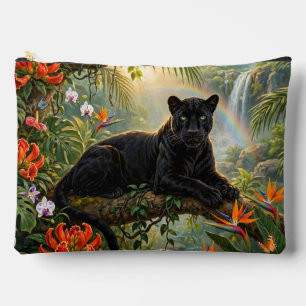 Zwarte Panter Kenia Jungle Bloemen Waterval Etui