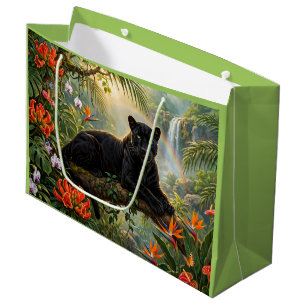 Zwarte Panter Kenia Jungle Bloemen Waterval Groot Cadeauzakje