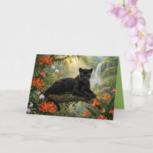 Zwarte Panter Kenia Jungle Bloemen Waterval Kaart