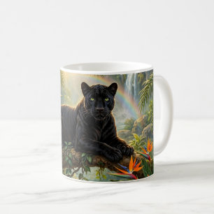 Zwarte Panter Kenia Jungle Bloemen Waterval Koffiemok