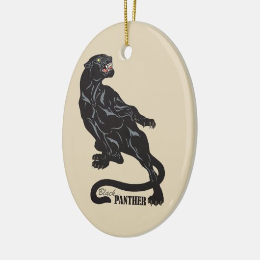 zwarte panter keramisch ornament (Links)