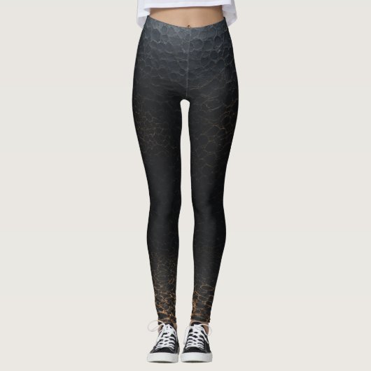 Zwarte panter kleur legging (Voorkant)