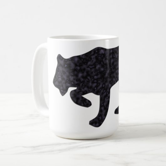 Zwarte panter koffiemok (Voorkant links)