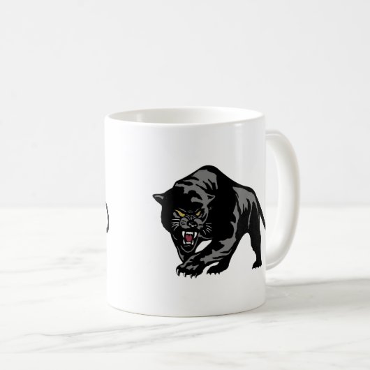 Zwarte panter koffiemok (Voorkant rechts)