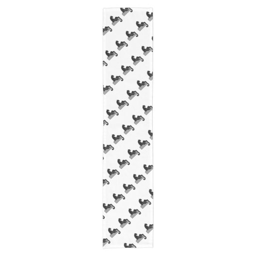 zwarte panter korte tafelloper (Voorkant)