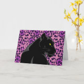 ZWARTE PANTER KUNSTKAART BLANK VAN BINNEN KAART (Gele Bloem)