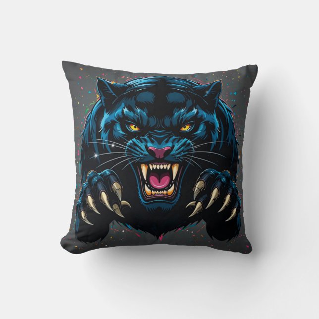 Zwarte panter kussen (Voorkant)