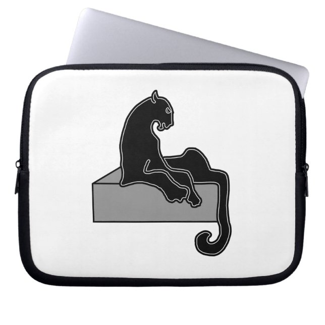 zwarte panter laptop sleeve (Voorkant)
