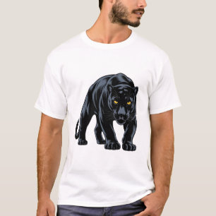 Zwarte Panter Mascotte besluipen T-shirt