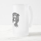 Zwarte panter matglas bierpul (Voorkant rechts)