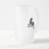 zwarte panter matglas bierpul (Voorkant rechts)