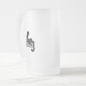 zwarte panter matglas bierpul (Voorkant links)