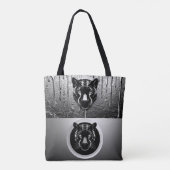 Zwarte Panter Met Effect van Druipende Verf 🐆 Tote Bag (Achterkant)