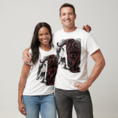 Zwarte panter met vrouwen t-shirt (Unisex)