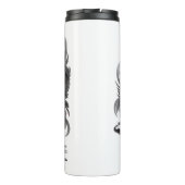 Zwarte panter met vrouwen  thermosbeker (Achterkant)