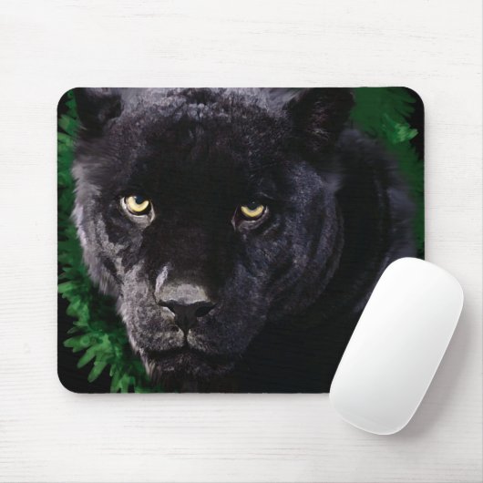 Zwarte panter muismat (Met muis)