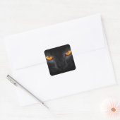 Zwarte Panter Ogen Vierkante Sticker (Envelop)