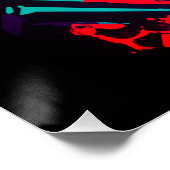 Zwarte panter op een graffiti-bodem perfect poster (Hoek)