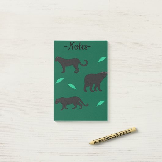 Zwarte Panter Post-it® Notes (Op bureau)