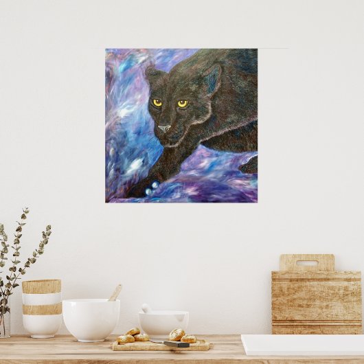 Zwarte panter poster (Keuken)