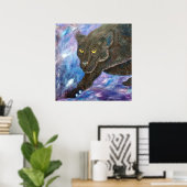 Zwarte panter poster (Thuiskantoor)