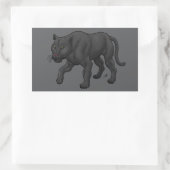 Zwarte panter rechthoekige sticker (Tas)