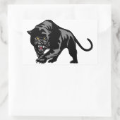 Zwarte panter rechthoekige sticker (Tas)