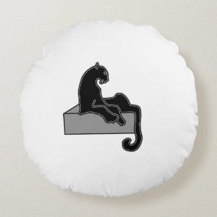 zwarte panter rond kussen
