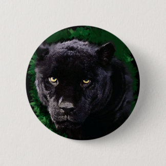 Zwarte panter ronde button 5,7 cm
