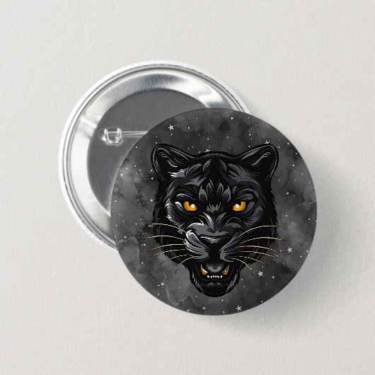 Zwarte Panter Ronde Button 5,7 Cm (Voorkant /achterkant)