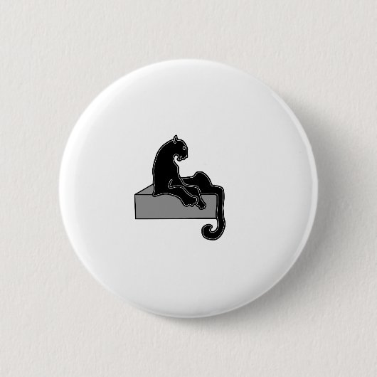 zwarte panter ronde button 5,7 cm (Voorkant)
