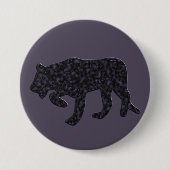 Zwarte panter ronde button 7,6 cm (Voorkant)