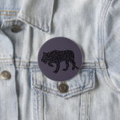Zwarte panter ronde button 7,6 cm (In situ)