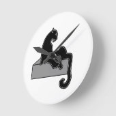 zwarte panter ronde klok (Hoek)