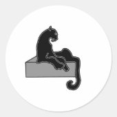 zwarte panter ronde sticker (Voorkant)