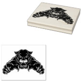 Zwarte panter rubberstempel (Gestempeld)