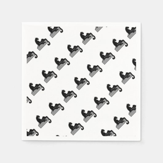 zwarte panter servetten (Voorkant)