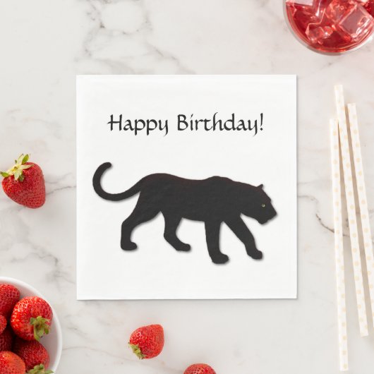 Zwarte panter servetten (Insitu)