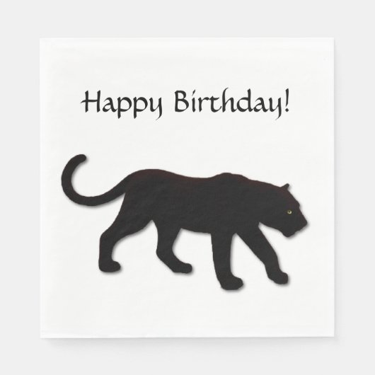 Zwarte panter servetten (Voorkant)